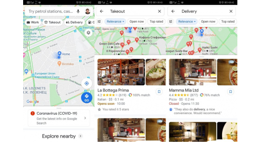 Нова алатка на Google Maps: Кои се рестораните со достава на храна