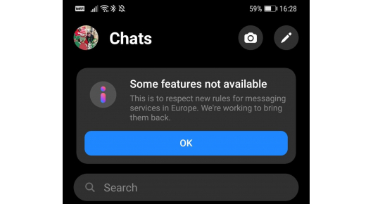 Facebook го оневозможува испраќањето слики и видеа преку пораки на Messenger и Instagram