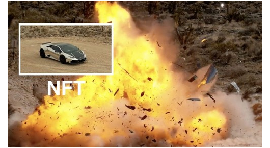 Уништува Lamborghini со експлозија за да продава видеа како NFT