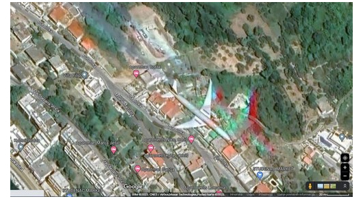 Зумирајте, што се случува на Google Maps над Омиш?